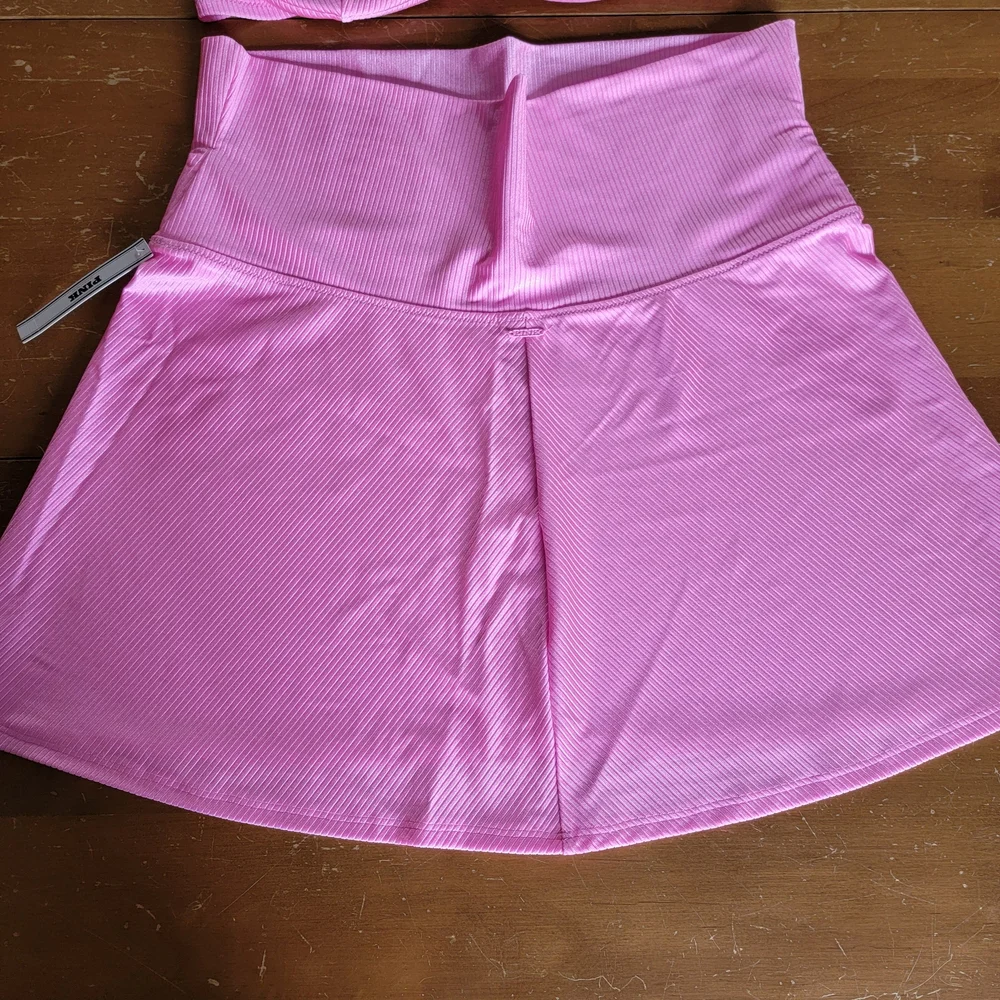Victoria's Secret PINK Wave Monowire Bikini Top And Matching Lola Skirt Size XL